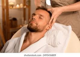 Head massage for man