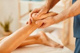 Foot massage for man