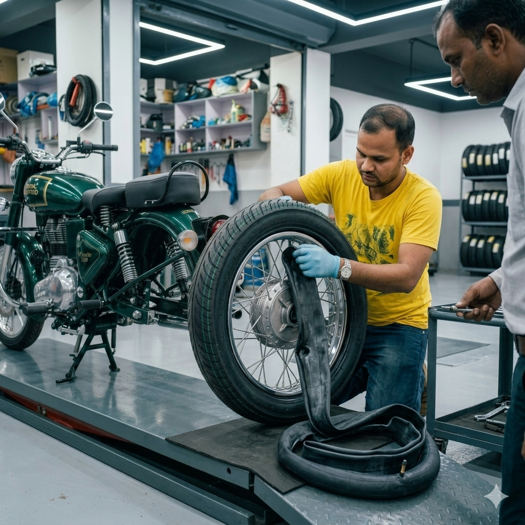 Tube change and puncture 